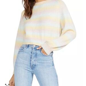 BB Dakota by Steve Madden Pastel Rainbow Sweater